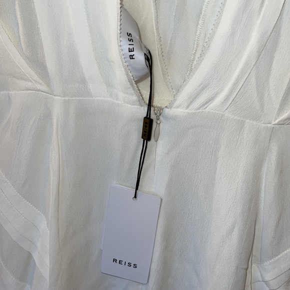 REISS Marcella Split Front Beach Midi Dress In White - Picture 12 of 12